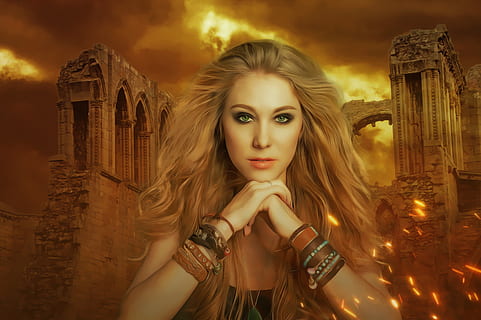 gothic, fantasy, dark, portrait, fantasy portrait, female, woman HD wallpaper