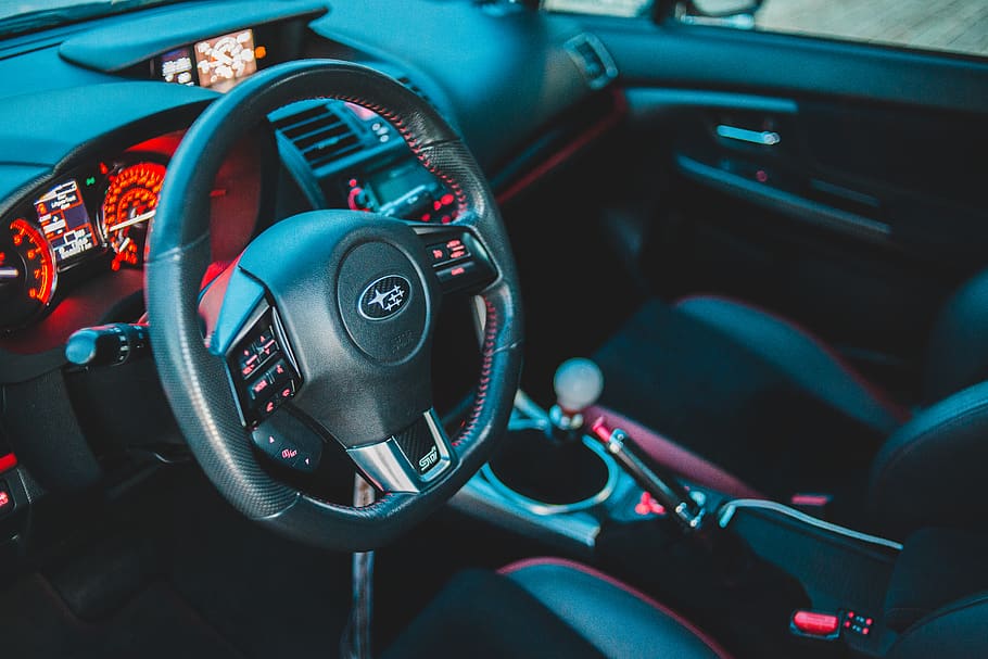 black Subaru steering wheel, canada, st. john's, suitcase, luggage HD wallpaper