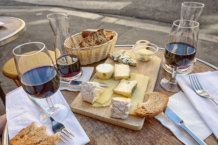 france, paris, cafe vavin, bread, food and drink, glass, refreshment HD wallpaper