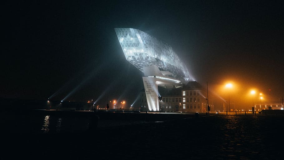 architecture, building, lighting, opera house, modern architecture HD wallpaper