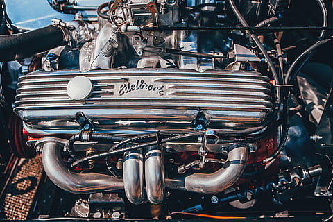 Edelbrock carburetor, motor, machine, engine, transportation HD wallpaper