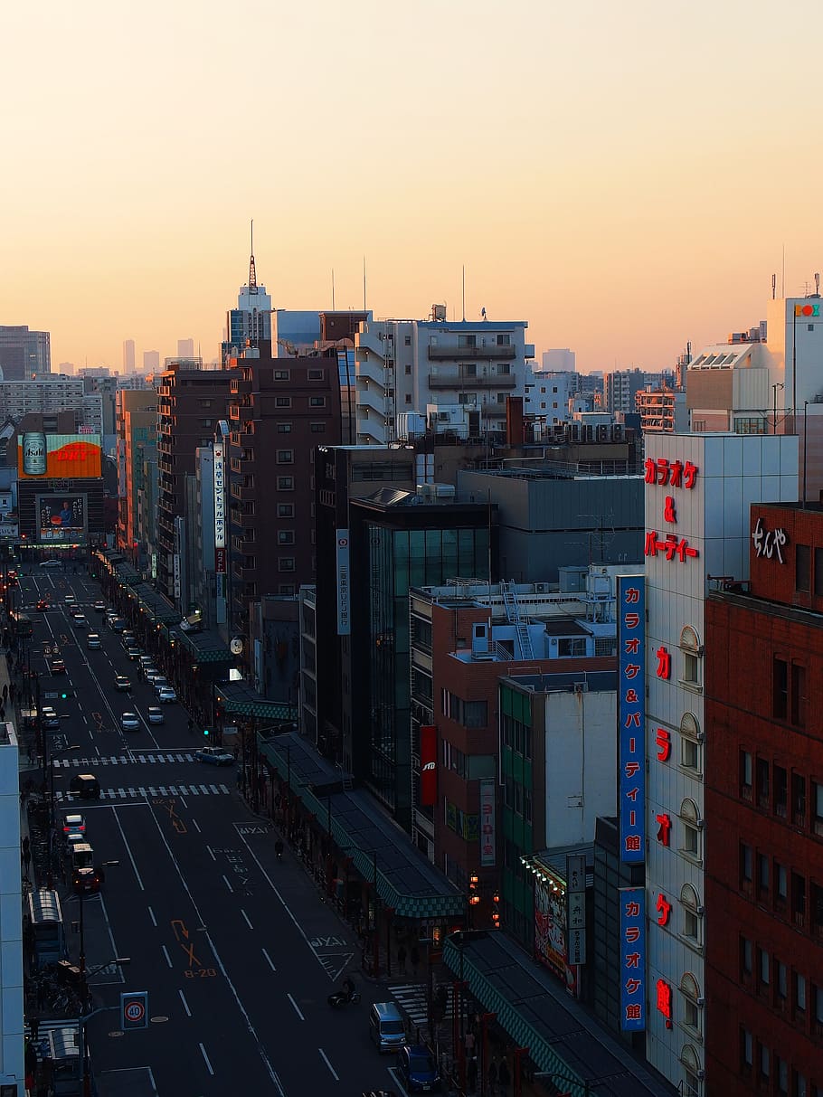 road, intersection, way, highway, city, town, building, metropolis HD wallpaper
