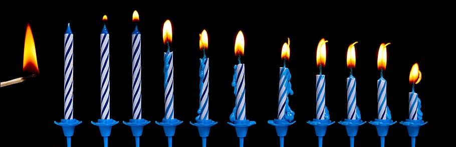 birthday, set, isolated, stick, decoration, flaming, lessening HD wallpaper