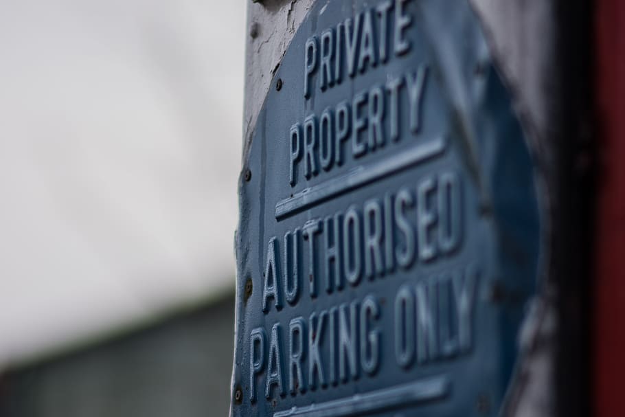 private, property, authorised, parking, sign, car, automobile HD wallpaper