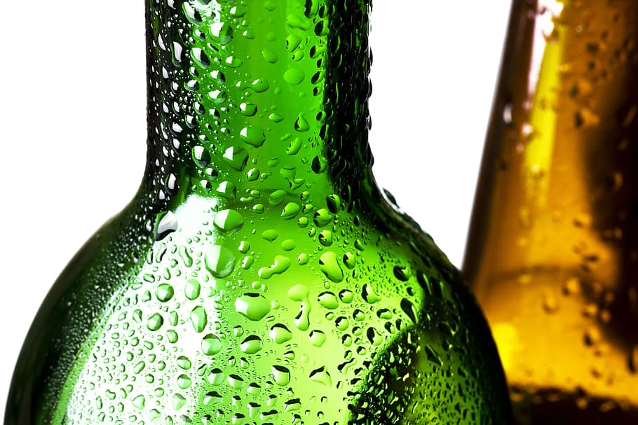 green, water, soda, glass, closeup, isolated, wet, cold, clear