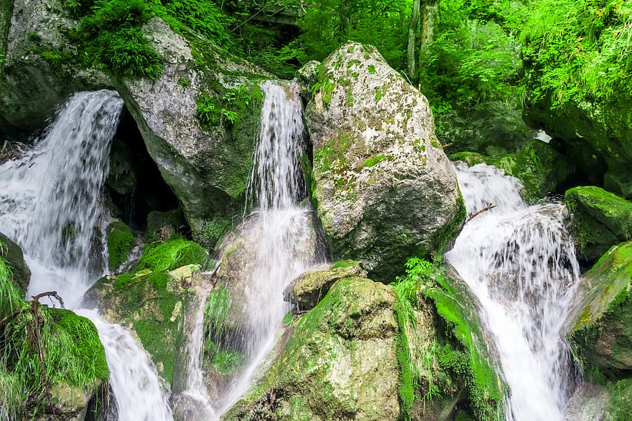 waterfall, landscape, river, nature, stream, outdoors, scenic HD wallpaper