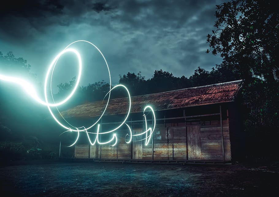 Long Exposure Photography of Light, bright, cloud, color, dark HD wallpaper