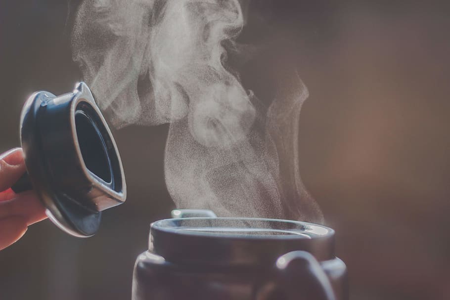 Selective Focus Photography Of Jar Releasing Smoke, container HD wallpaper