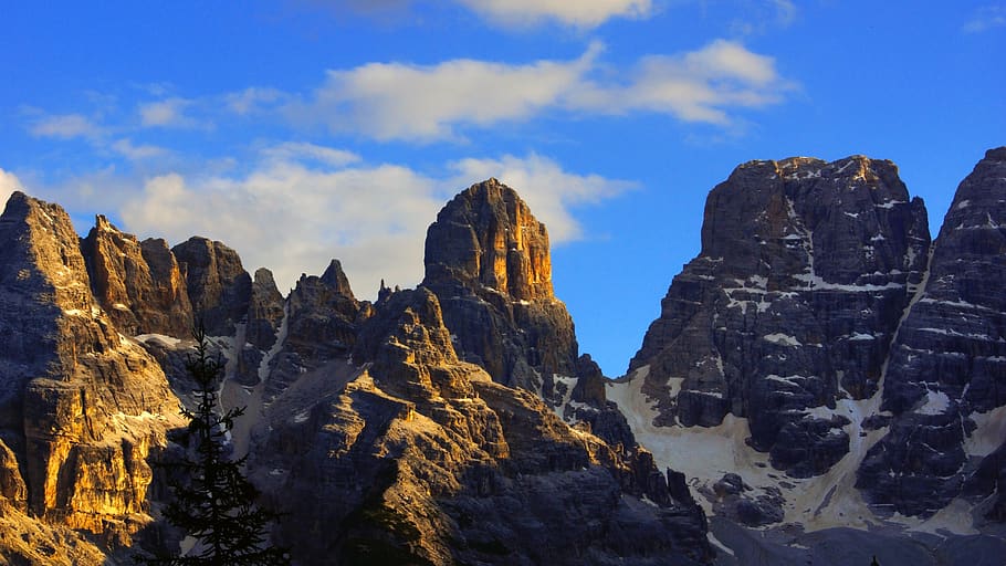 nature, outdoors, mountain, mountain range, peak, cliff, scenery HD wallpaper