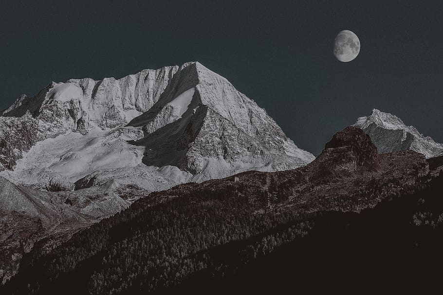 Snow Covered Mountain , adventure, cold, desktop backgrounds HD wallpaper