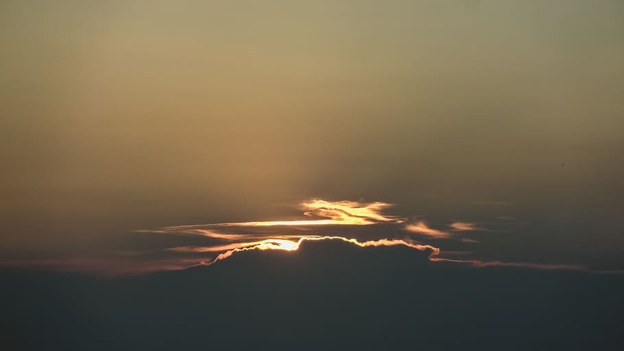 nature, sky, clouds, night, dusk, dawn, sunrise, sunset, light HD wallpaper