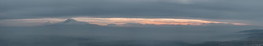 clouds during golden hour, panoramic, landscape, nature, scenery HD wallpaper