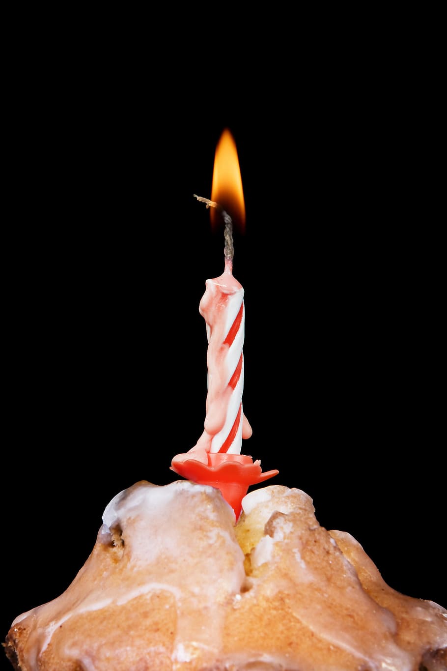 birthday, black, background, cake, cupcake, closeup, isolated HD wallpaper