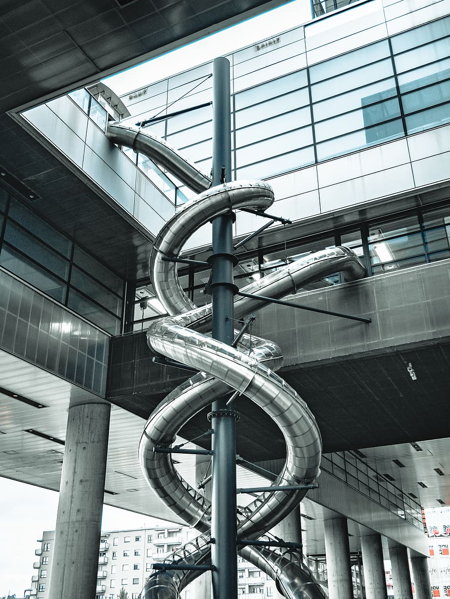 banister, handrail, machine, wheel, railing, pipeline, staircase HD wallpaper