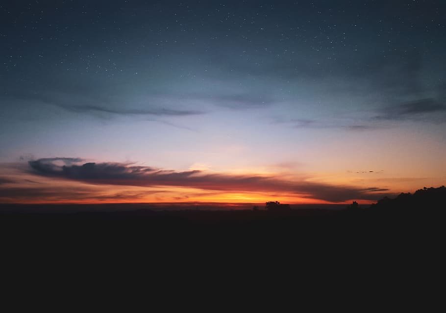 Scenic View Of Sky, 4k wallpaper, clouds, dark, dawn, evening HD wallpaper