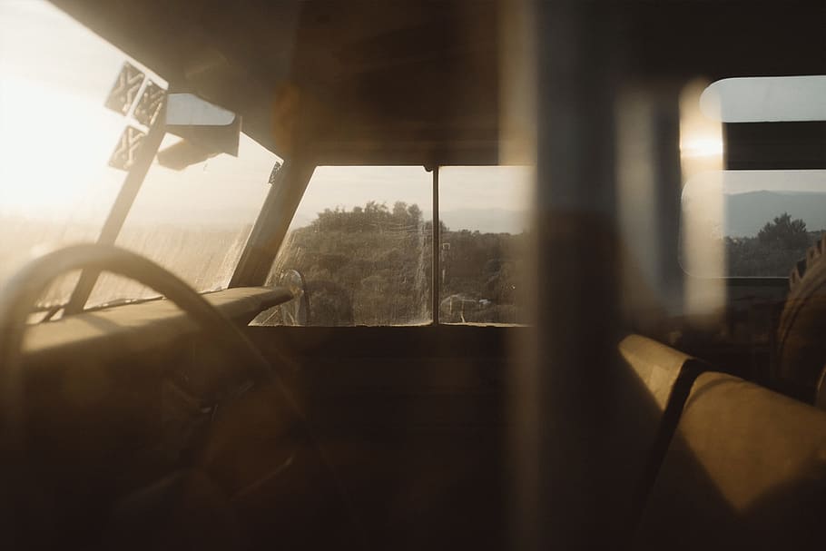 selective focus photography of vehicle, reflection, inside, car HD wallpaper
