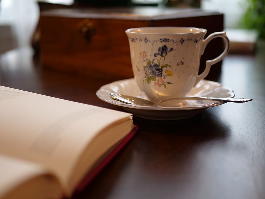 coffee, book, cosy, table, dish, england, food and drink, cup HD wallpaper