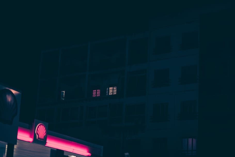 shell station close-up photography, built structure, architecture HD wallpaper