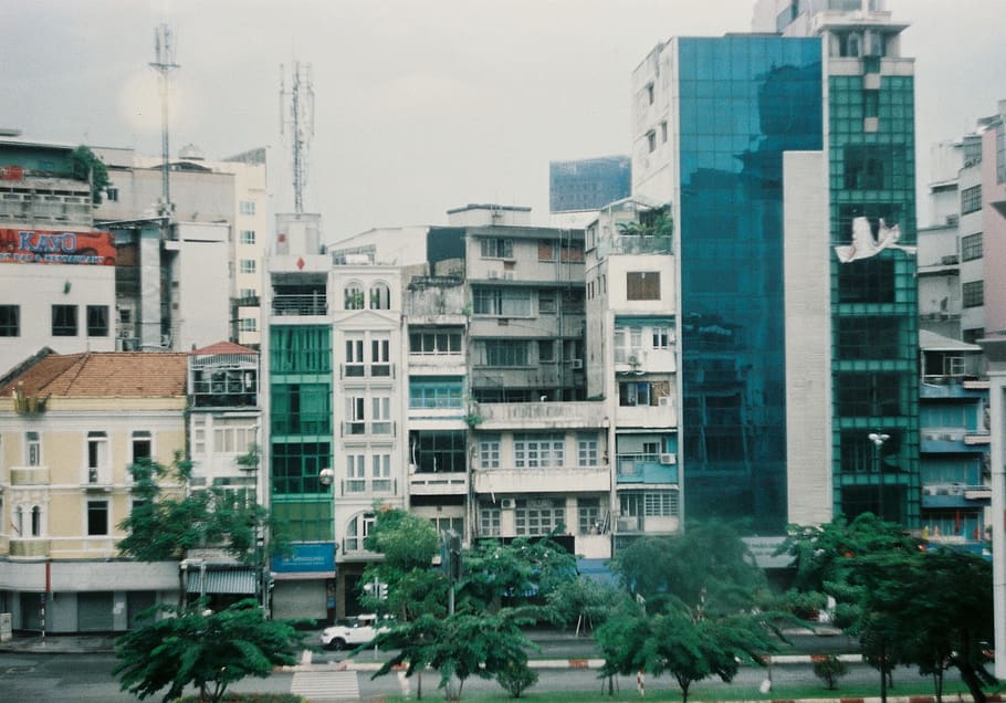 cityscape, building, saigon, building exterior, built structure HD wallpaper