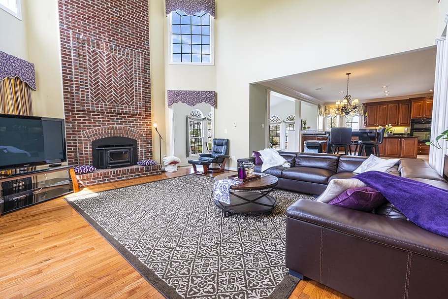 living room interior, furniture, sofa, domestic room, indoors HD wallpaper