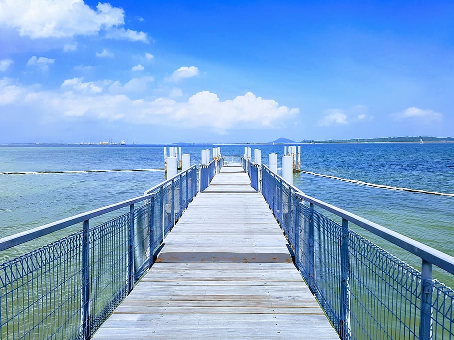 singapore, pulau ubin, landscape, sky, sea, water, horizon over water, HD wallpaper