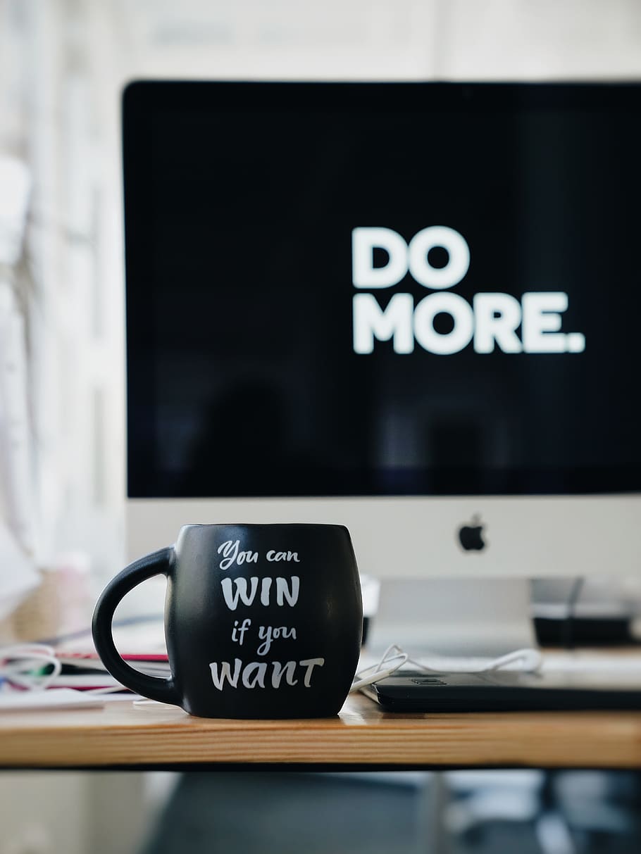 black ceramic coffee mug, communication, text, western script HD wallpaper