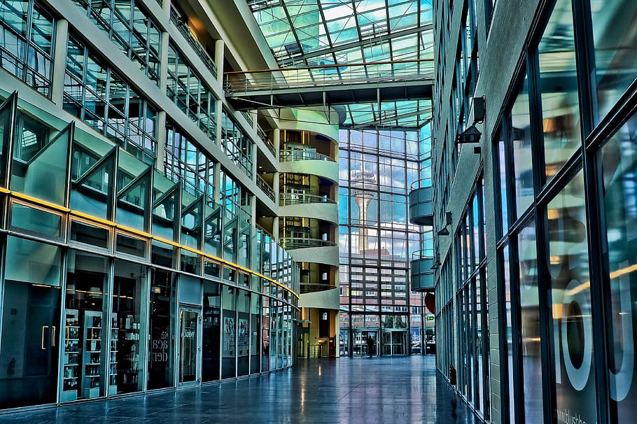 architecture, modern, building, house, skyscraper, inside, düsseldorf HD wallpaper