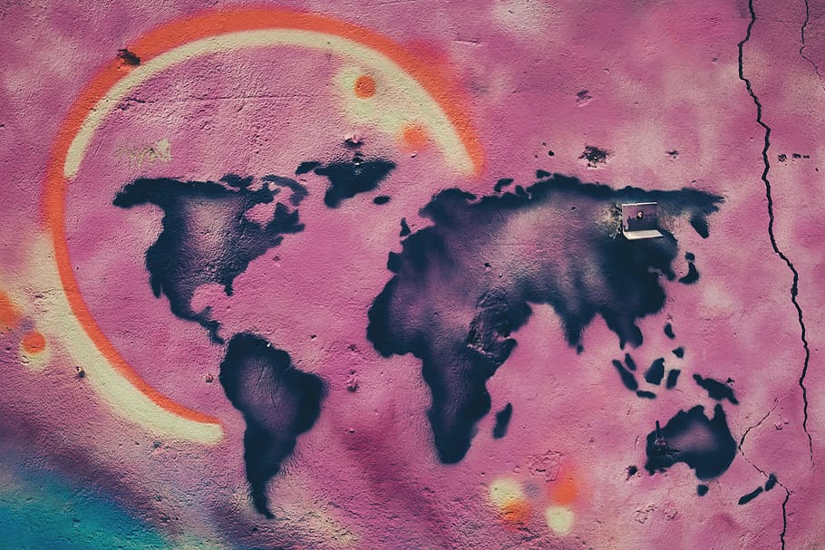 Pink And Grey Abstract Painting, art, creativity, design, graffiti HD wallpaper