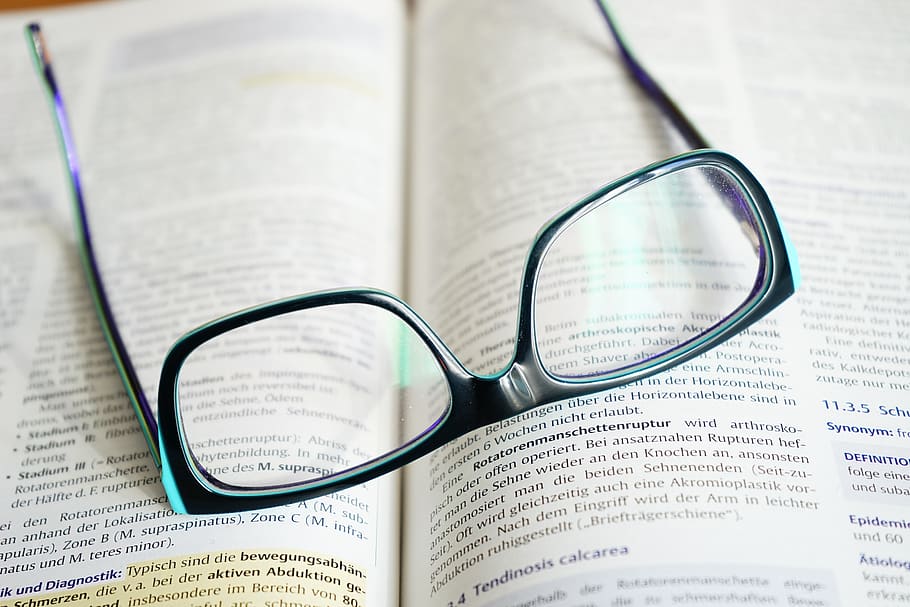 Black Framed Eyeglasses on Book, book pages, composition, document HD wallpaper