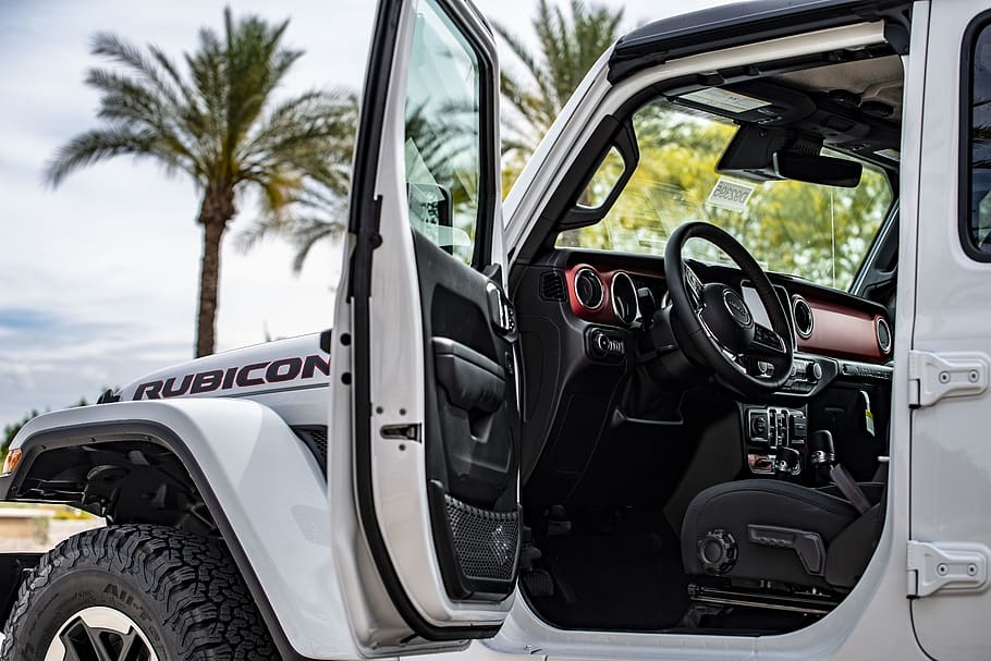 White Vehicle, automobile, automotive, car, car interior, classic HD wallpaper