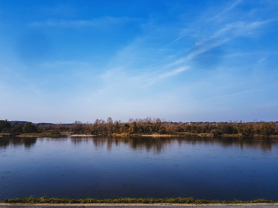 poland, lake, forest, reflection, fall, water, tranquility HD wallpaper