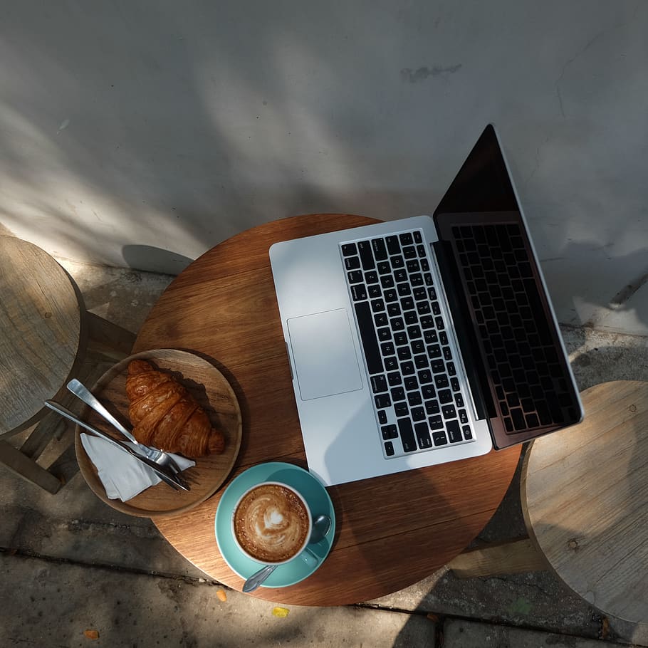 turning point, cafe, coffee, latte, macbook, daily, laptop HD wallpaper