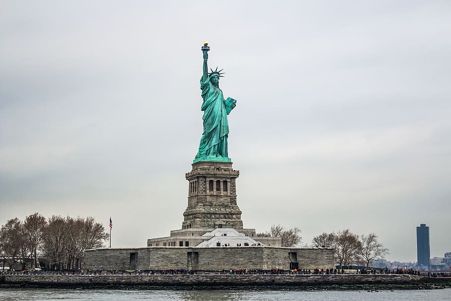 Statue of Liberty, USA, sculpture, art, monument, new york, city, HD wallpaper