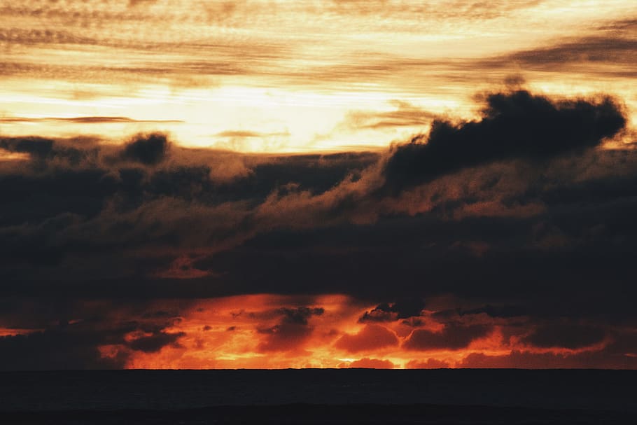 sunset, dusk, sky, clouds, beauty in nature, cloud - sky, scenics - nature HD wallpaper