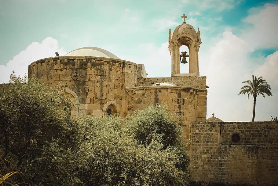 lebanon, byblos, church, cross, built structure, architecture, HD wallpaper