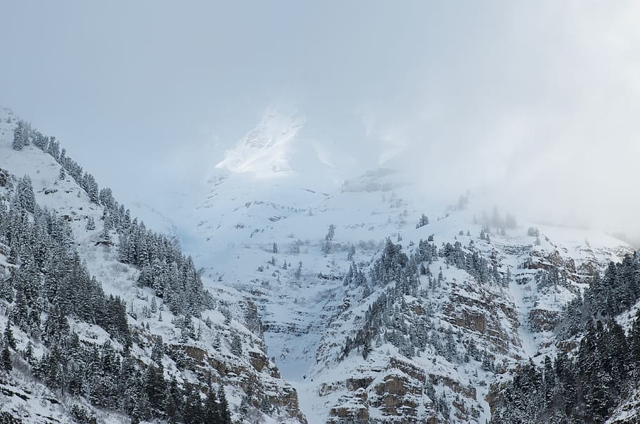 glacier mountain during daytime, nature, outdoors, snow, winter HD wallpaper