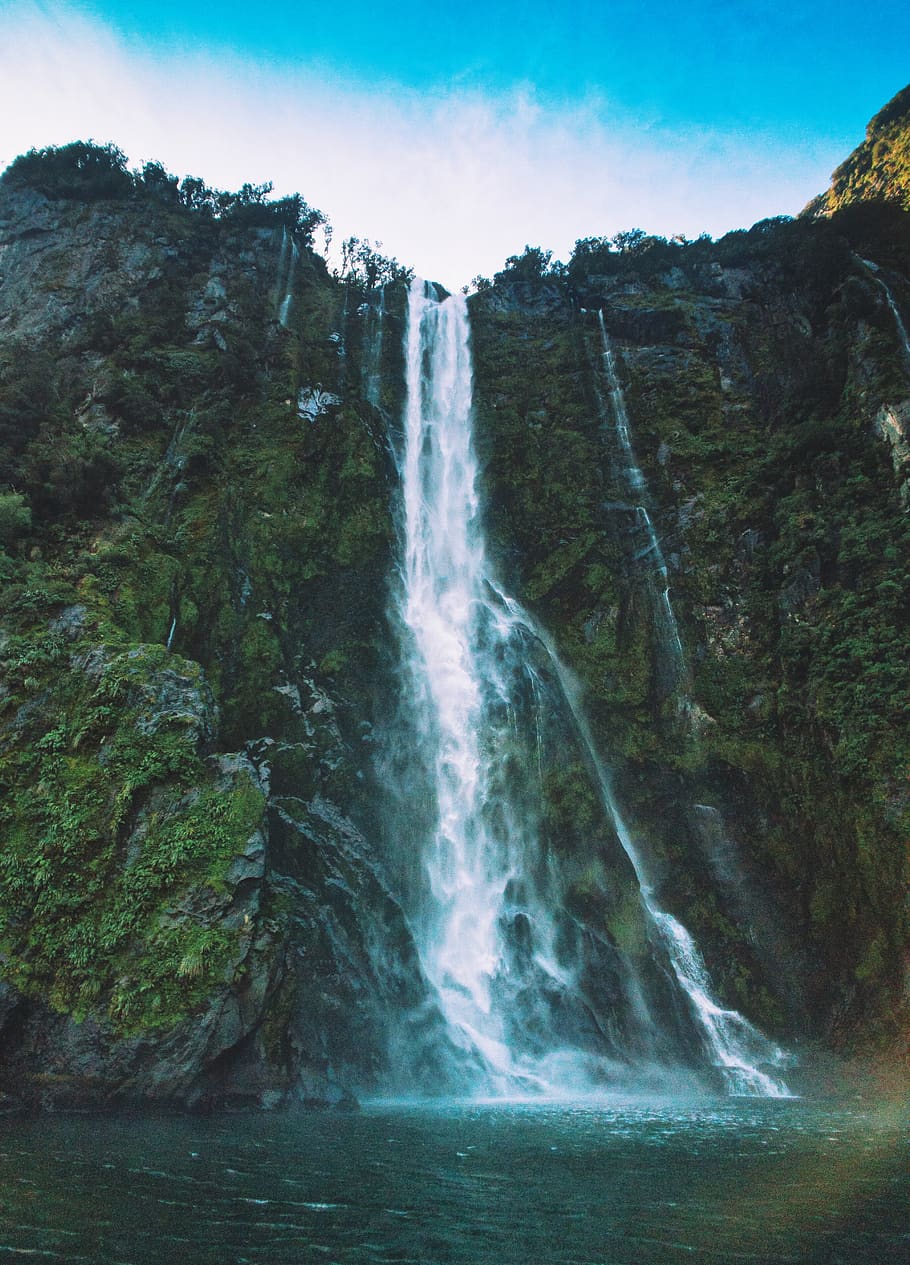 Waterfalls, cascade, daylight, flow, nature, scenic, stream, scenics - nature HD wallpaper