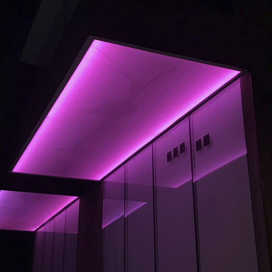 architecture, ceiling, color, dark, digital, effect, fluorescent HD wallpaper