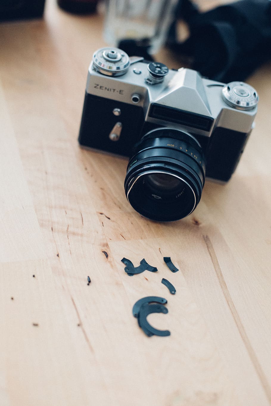 zenit, camera, broken, lens, aperture, russian, old, vintage HD wallpaper