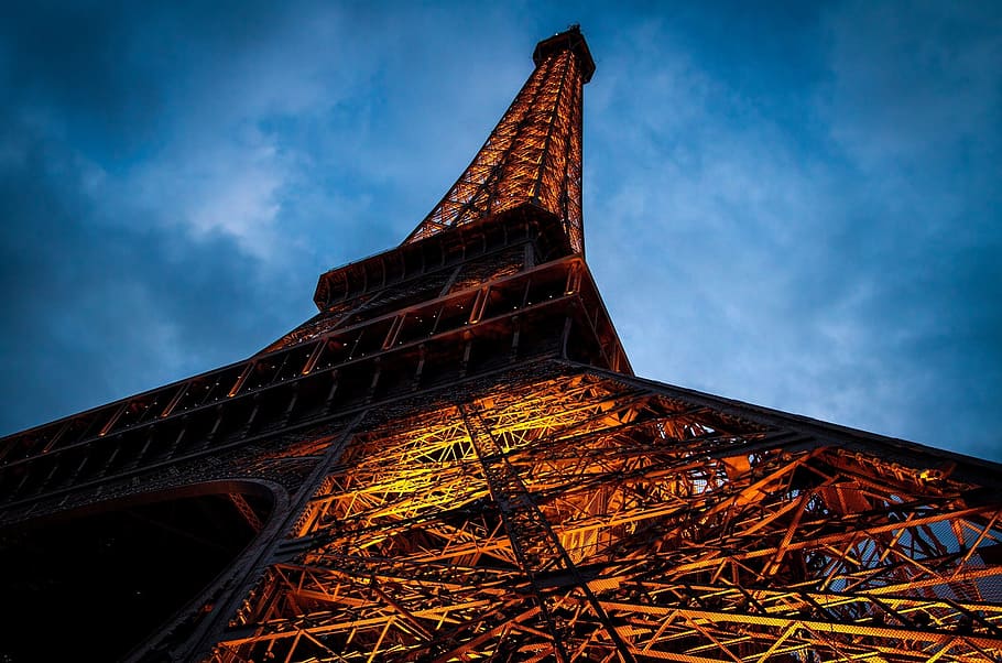tower, eiffel, construction, architecture, high, height, metallic HD wallpaper