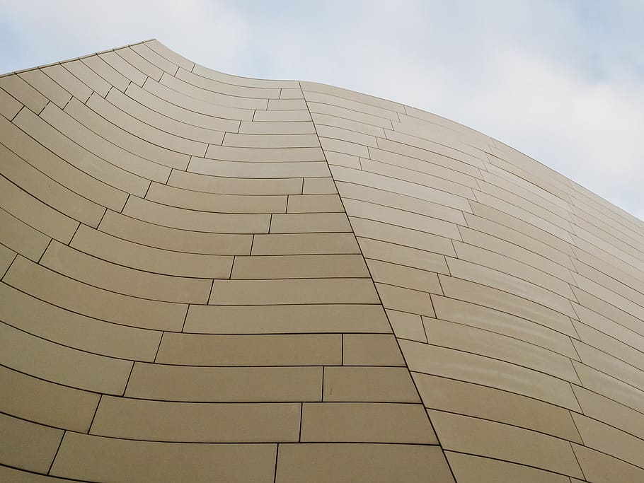 brown high-rise building, low angle view, sky, built structure HD wallpaper
