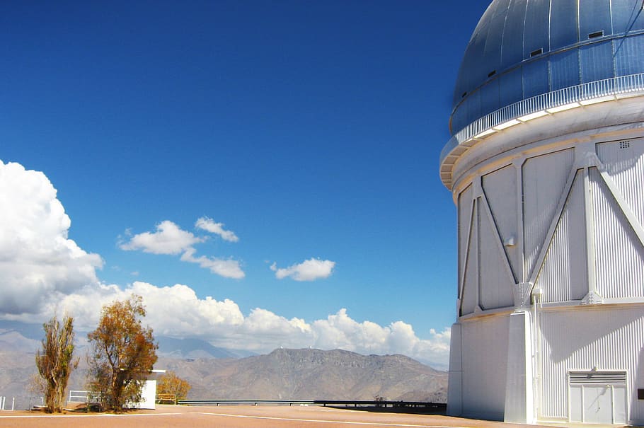 chile, iv región, observatorio astronómico tololo, blue, observatory, HD wallpaper