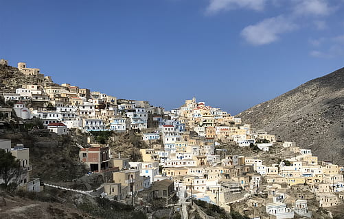 olympos, karpathos, greece, architecture, built structure, building exterior HD wallpaper