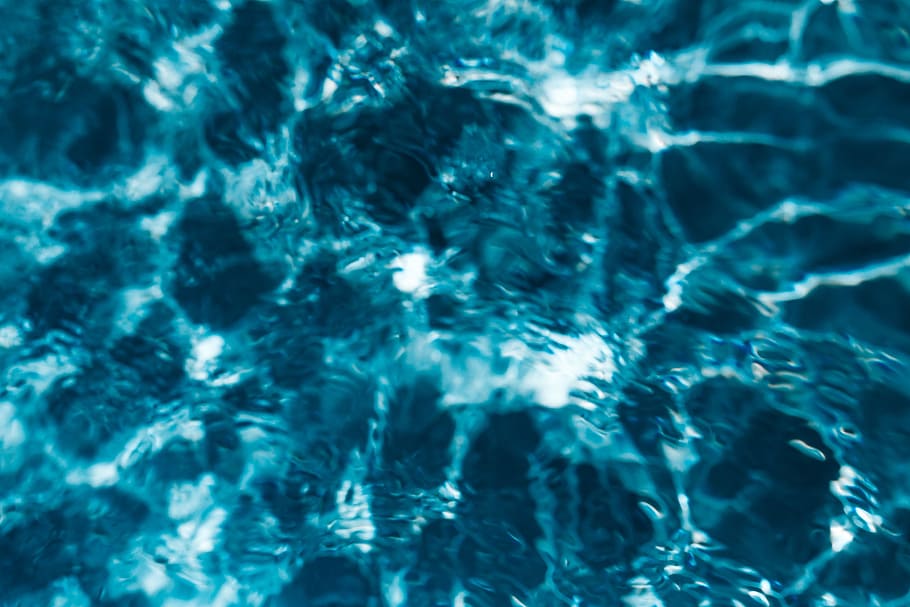 Wavy water surface in a swimming pool, wave, abstract, background HD wallpaper