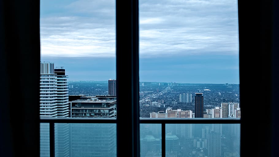 cityscape during daytime, town, urban, building, high rise, office building HD wallpaper