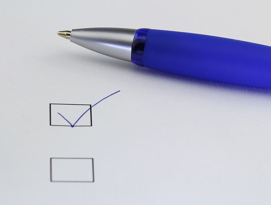 office, selection, write, paper, ankreuzen, done, pen, coolie HD wallpaper