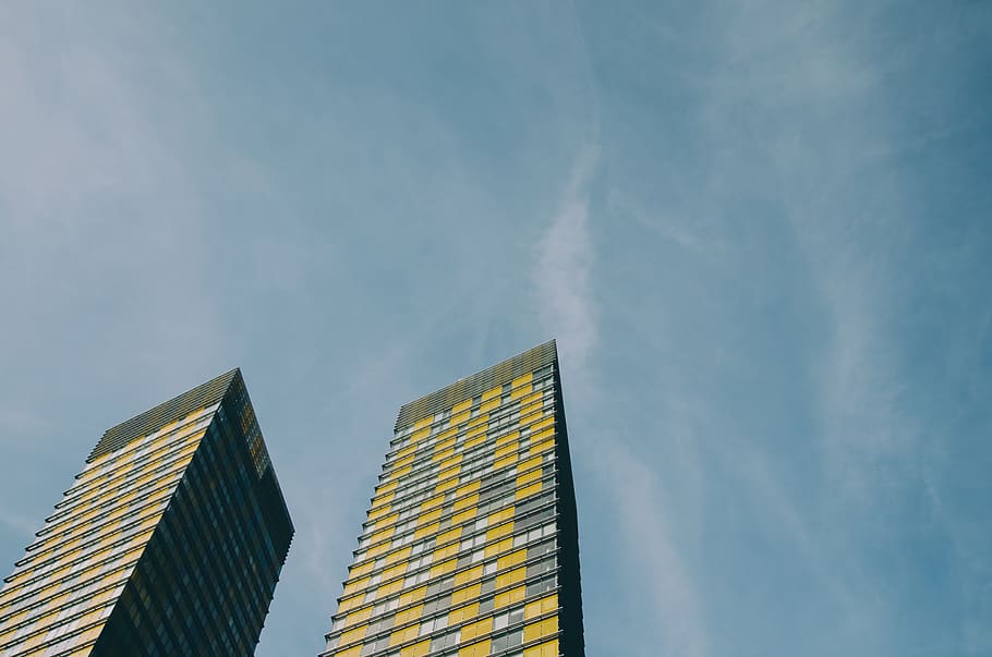 architecture, building, infrastructure, blue, sky, skyscraper HD wallpaper