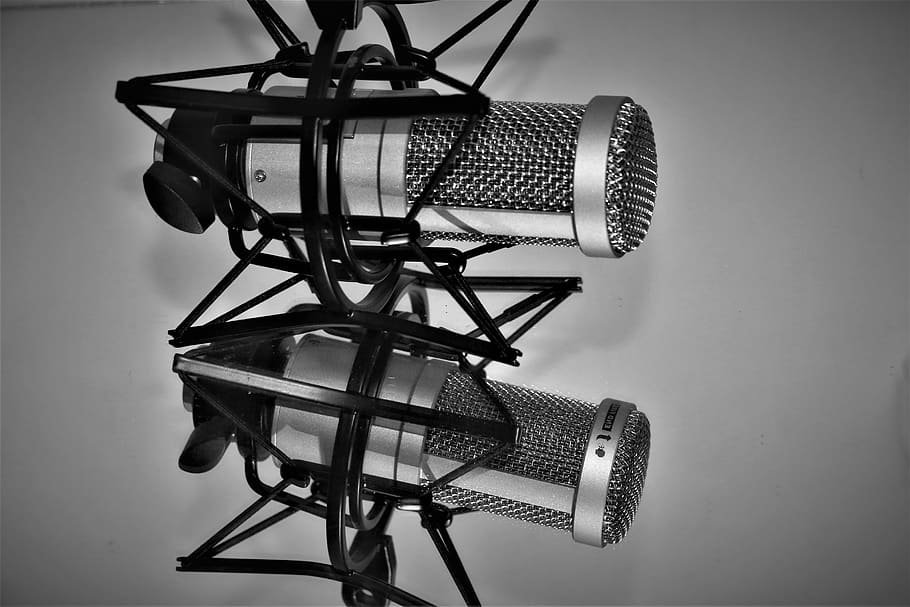 microphone, studio, voice, broadcasting, sound, recording, music HD wallpaper