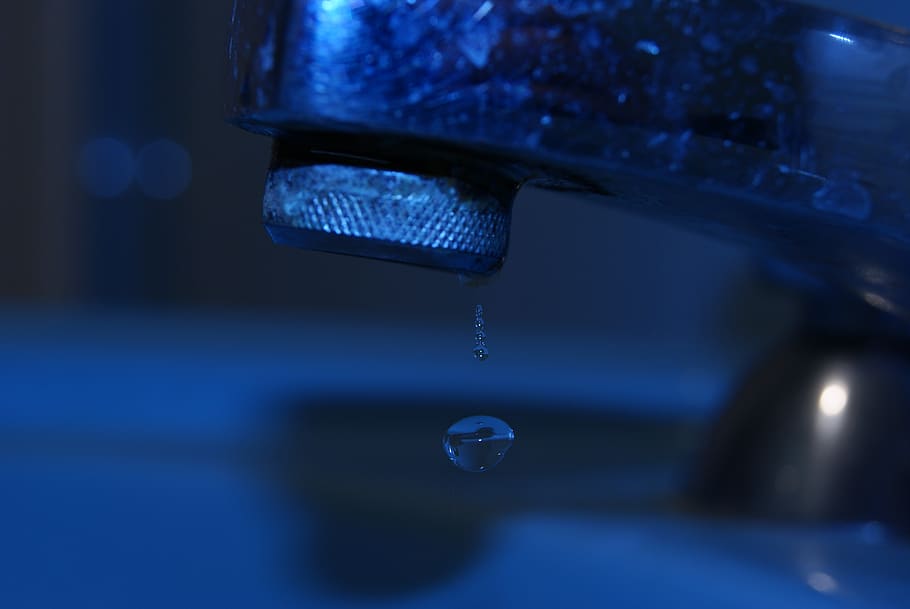 last drop, water, sink, blue, indoors, close-up, no people HD wallpaper