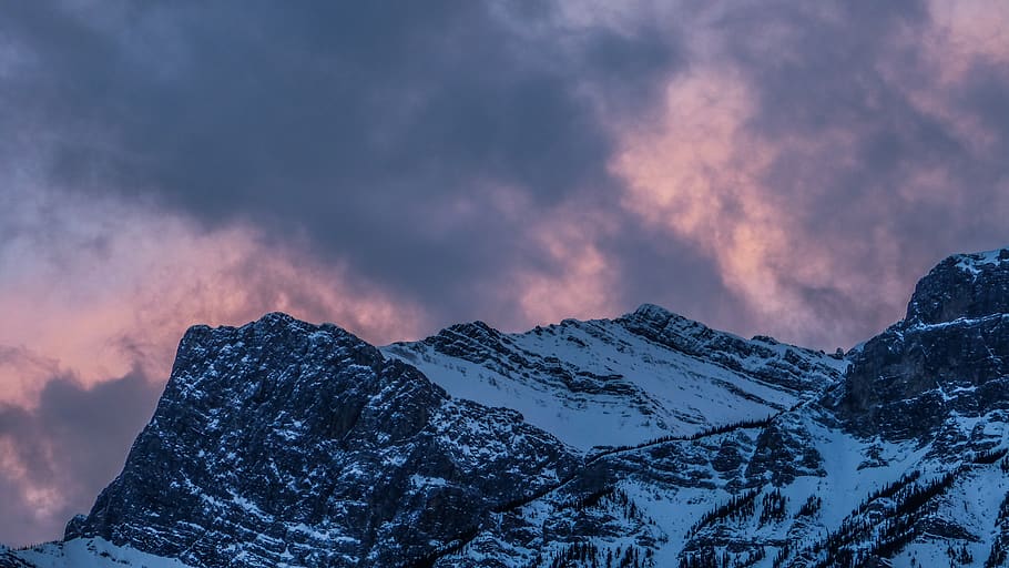 snow covered mountain, cloud - sky, beauty in nature, scenics - nature HD wallpaper